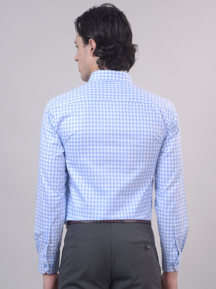 blue formal shirt