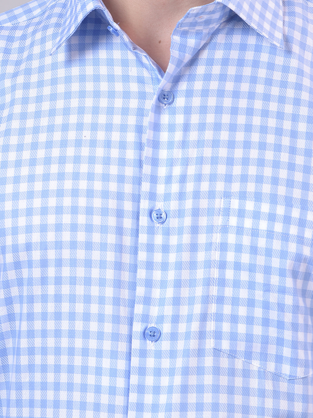 Blue Checked Formal Shirt