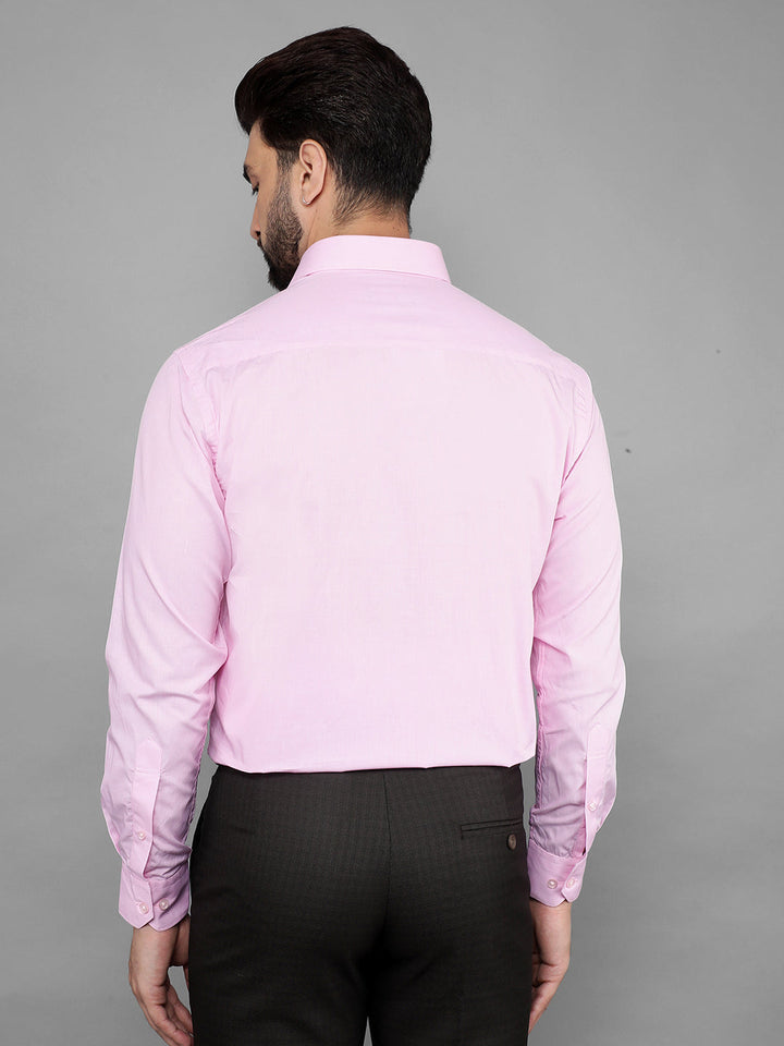 cobb solid pink smart-fit formal shirt