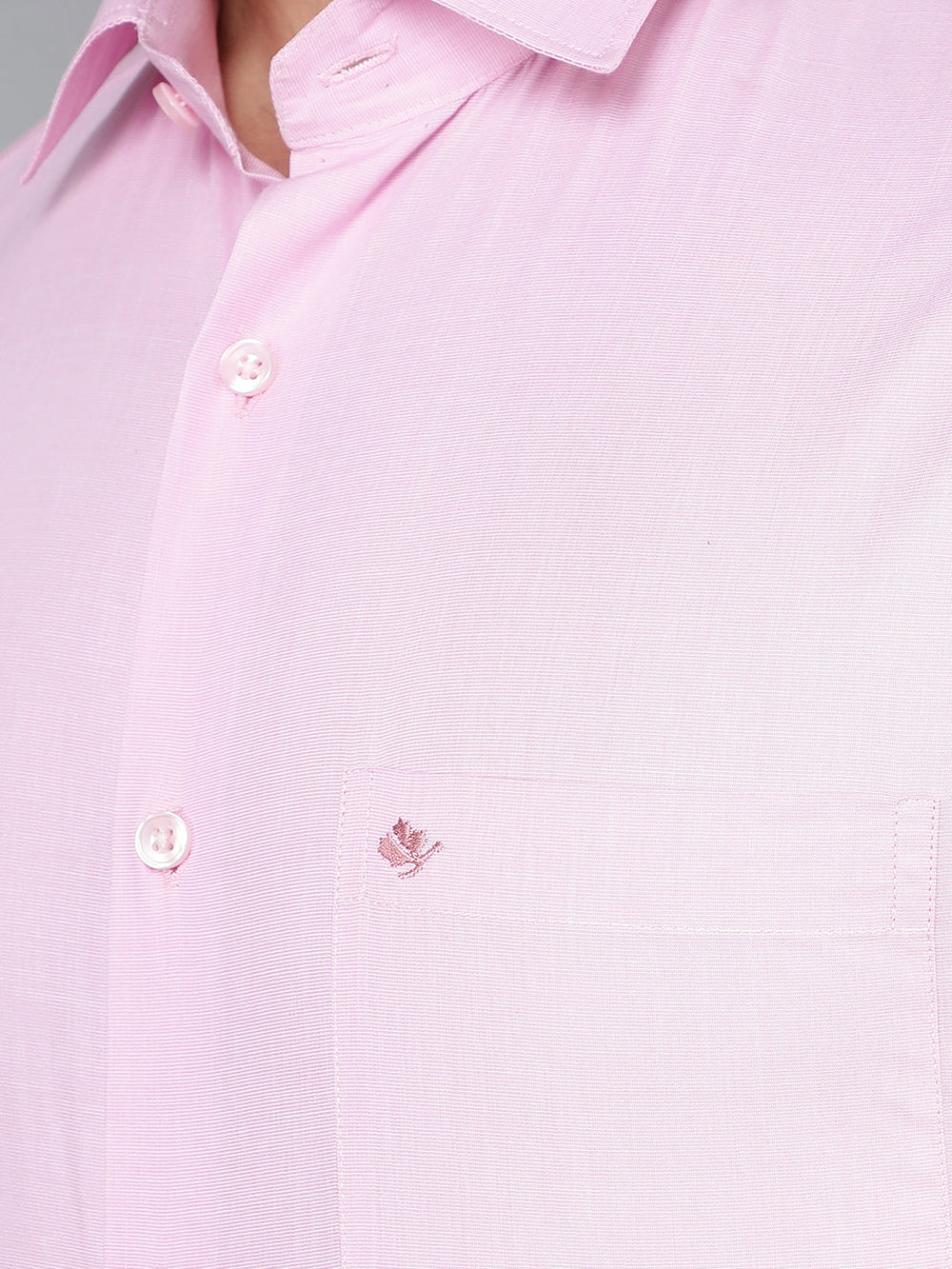 cobb solid pink smart-fit formal shirt