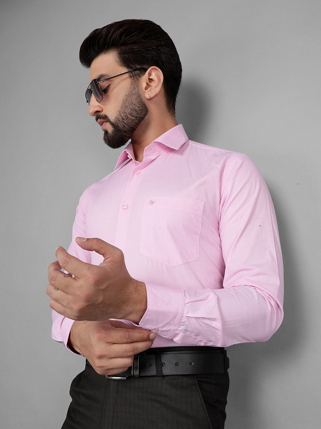 COBB SOLID PINK SMART-FIT FORMAL SHIRT