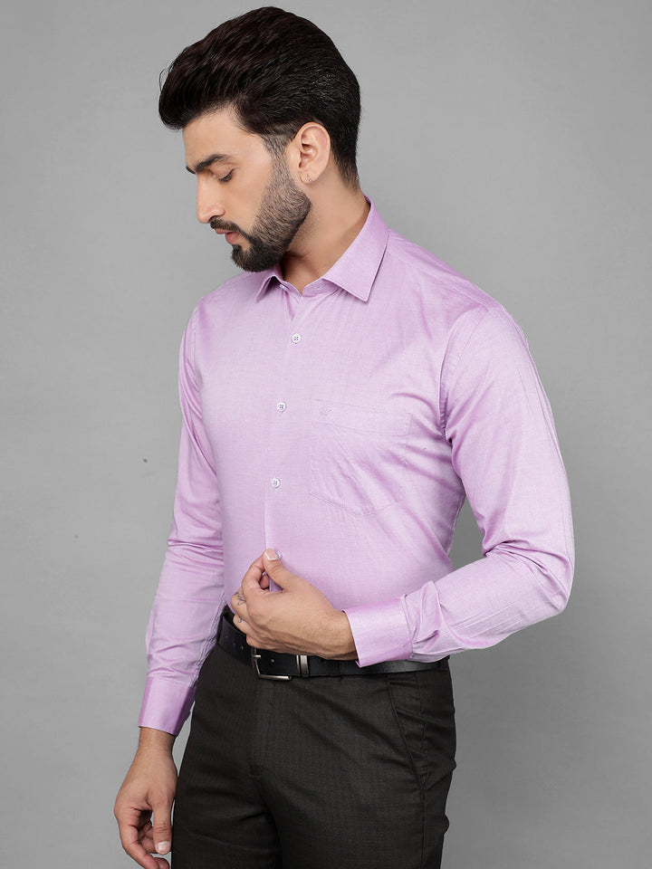 cobb solid purple smart-fit formal shirt