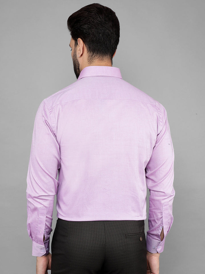 cobb solid purple smart-fit formal shirt