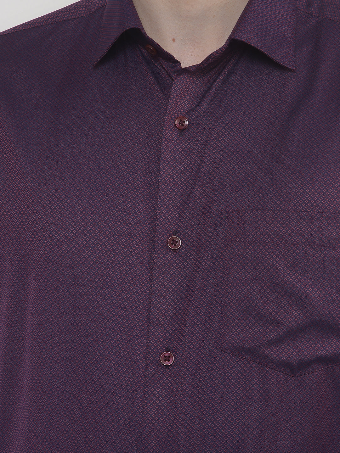 COBB PURPLE SOLID SMART-FIT FORMAL SHIRT