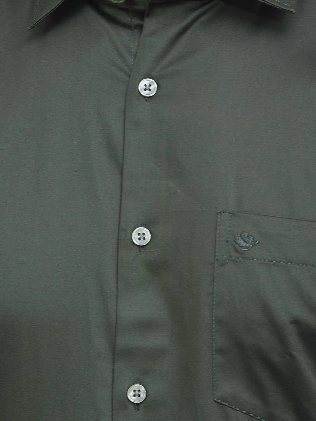 COBB SOLID DARK GREEN SMART-FIT FORMAL SHIRT