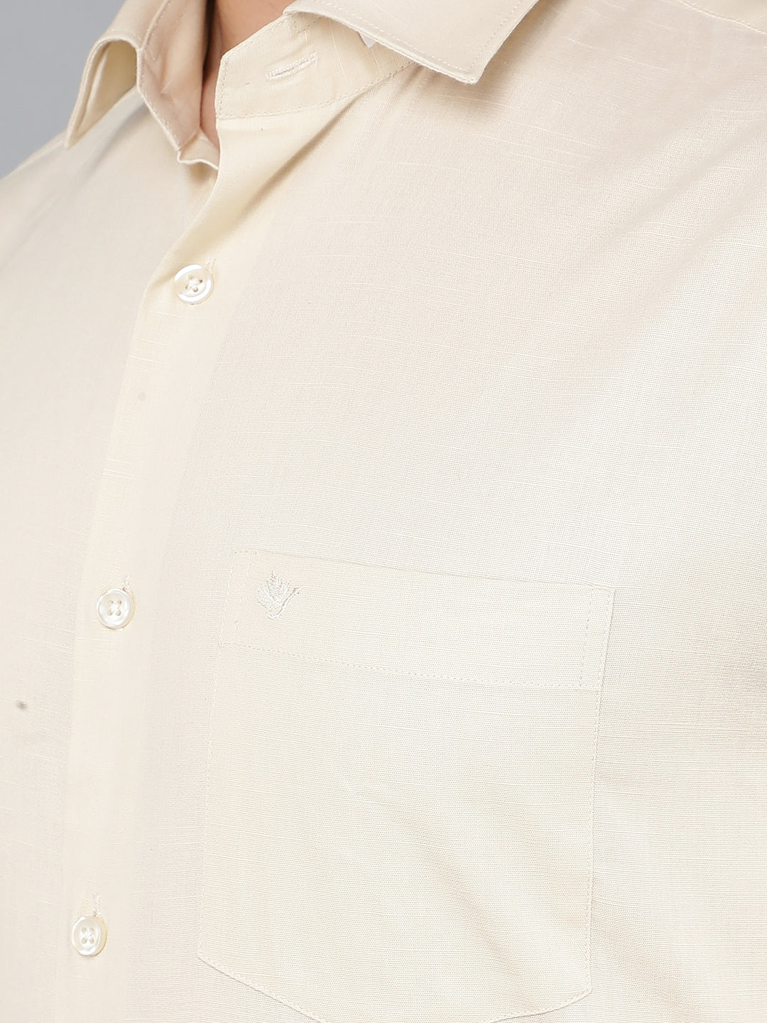 cobb solid lemon linen smart-fit formal shirt