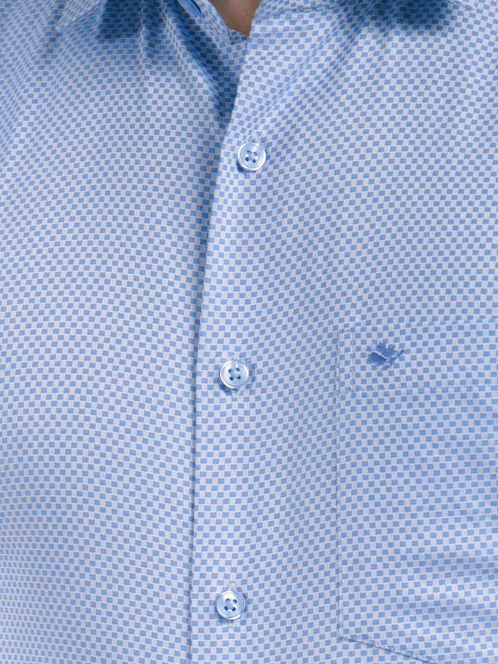 cobb blue checked smart-fit formal shirt
