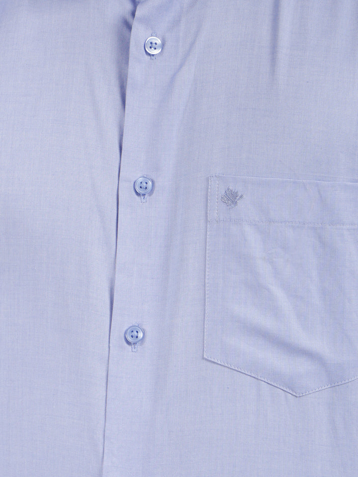 cobb blue self-design smart-fit formal shirt