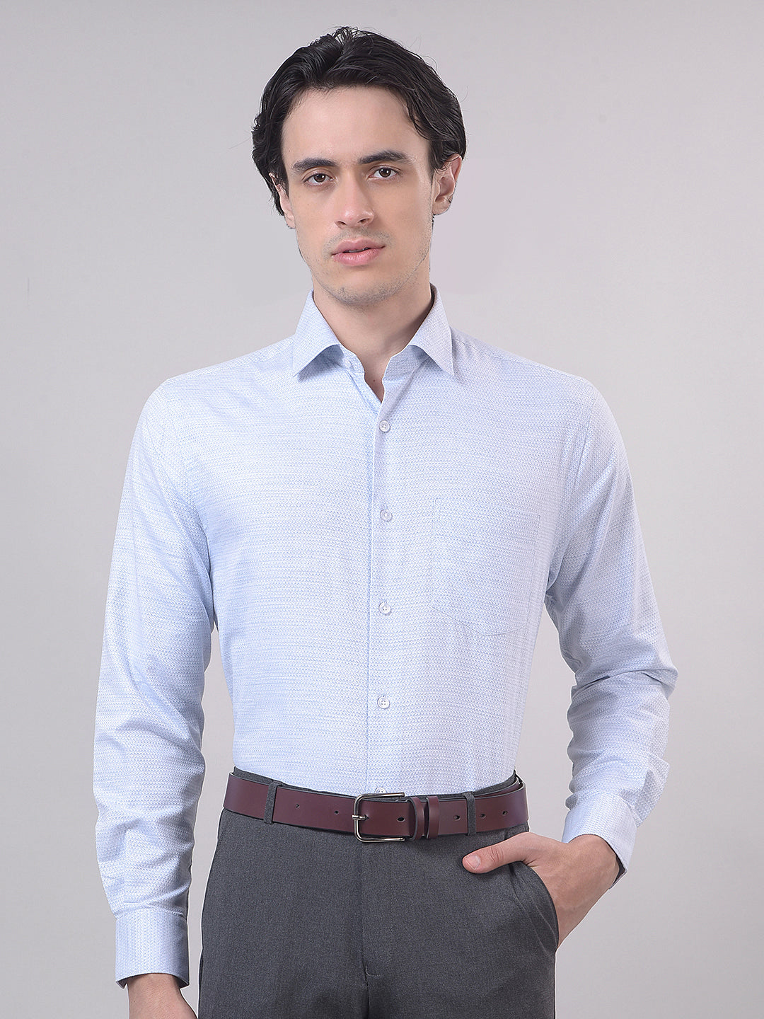 sky blue formal shirt