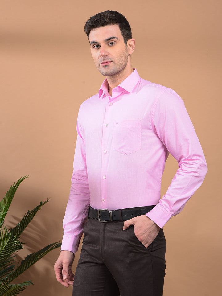 COBB SOLID PINK SMART-FIT FORMAL SHIRT