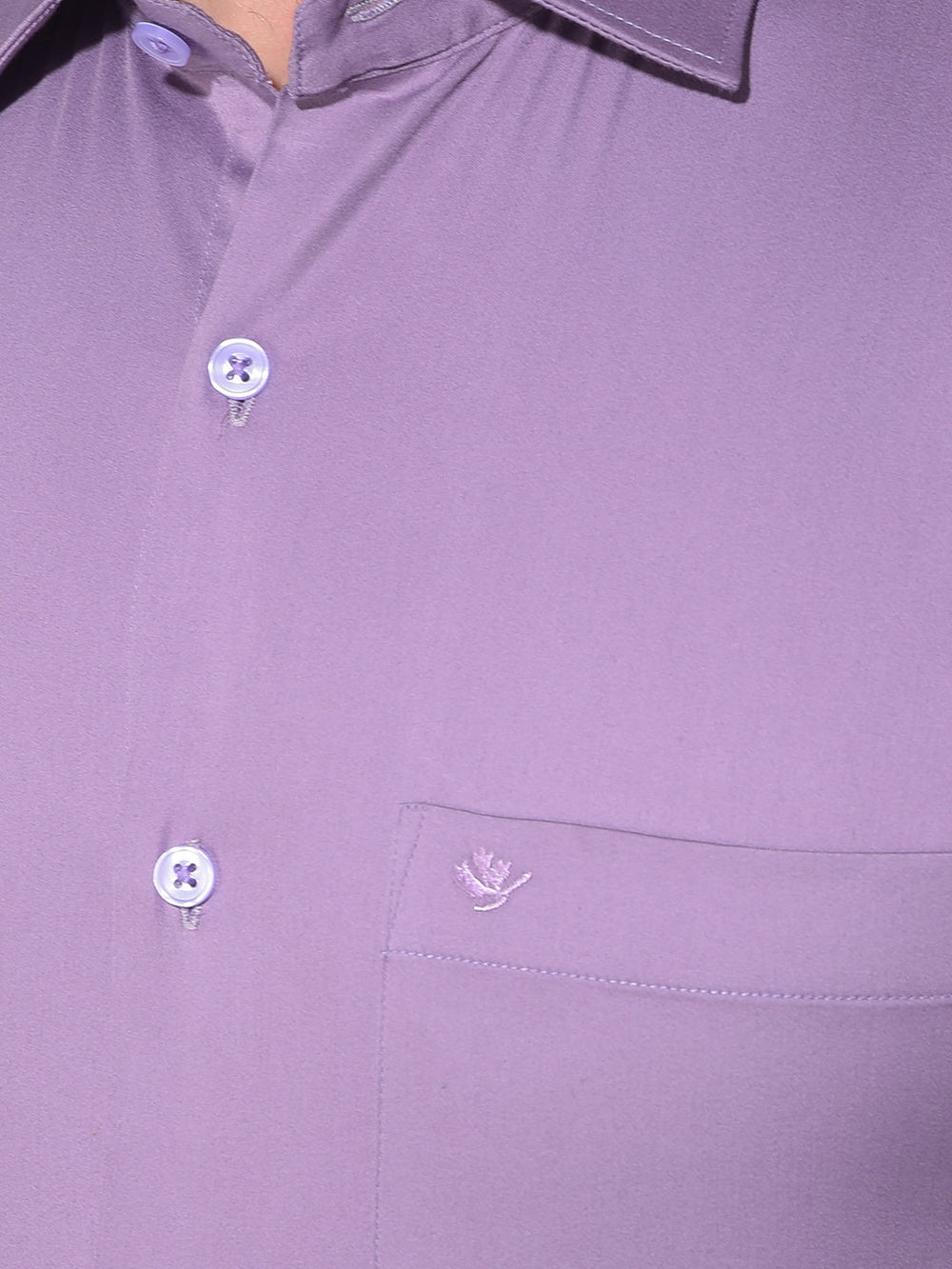 cobb solid purple stretchable formal shirt