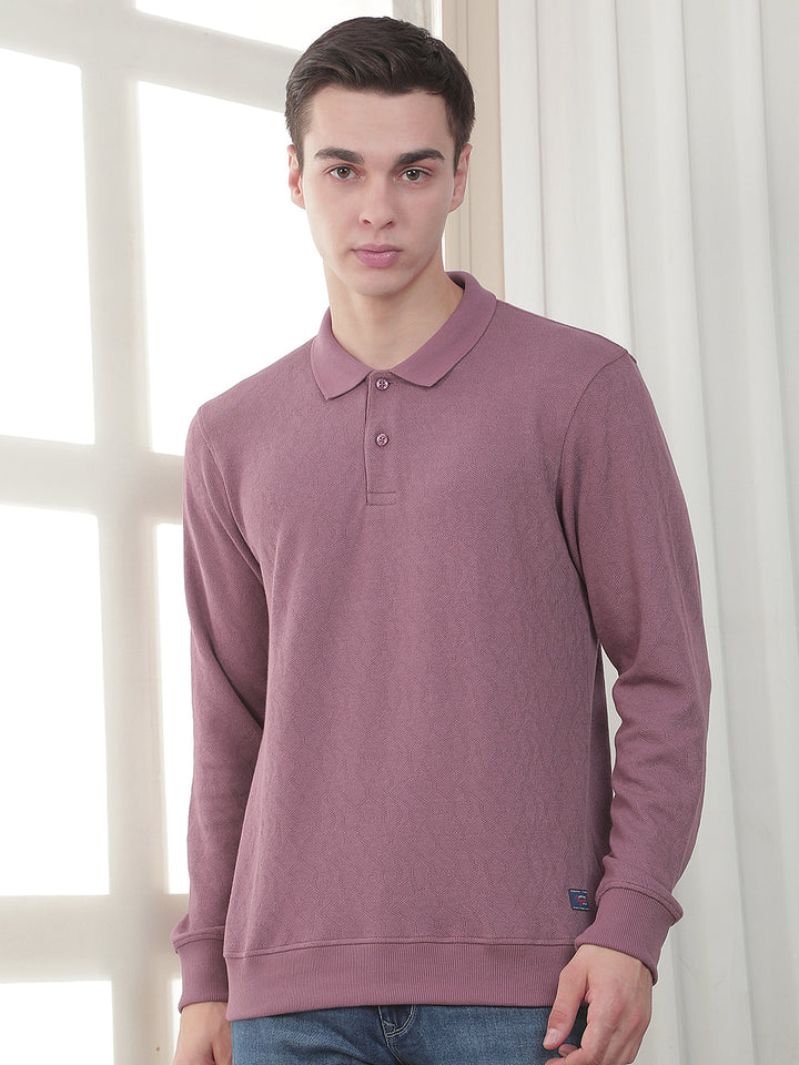 moov self-design full-sleeve polo t-shirt