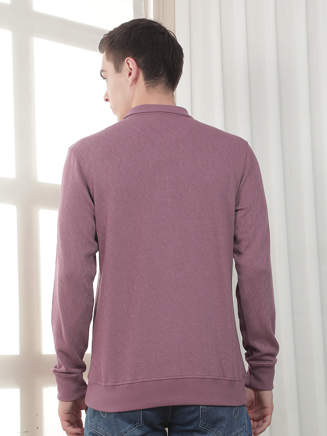 moov self-design full-sleeve polo t-shirt