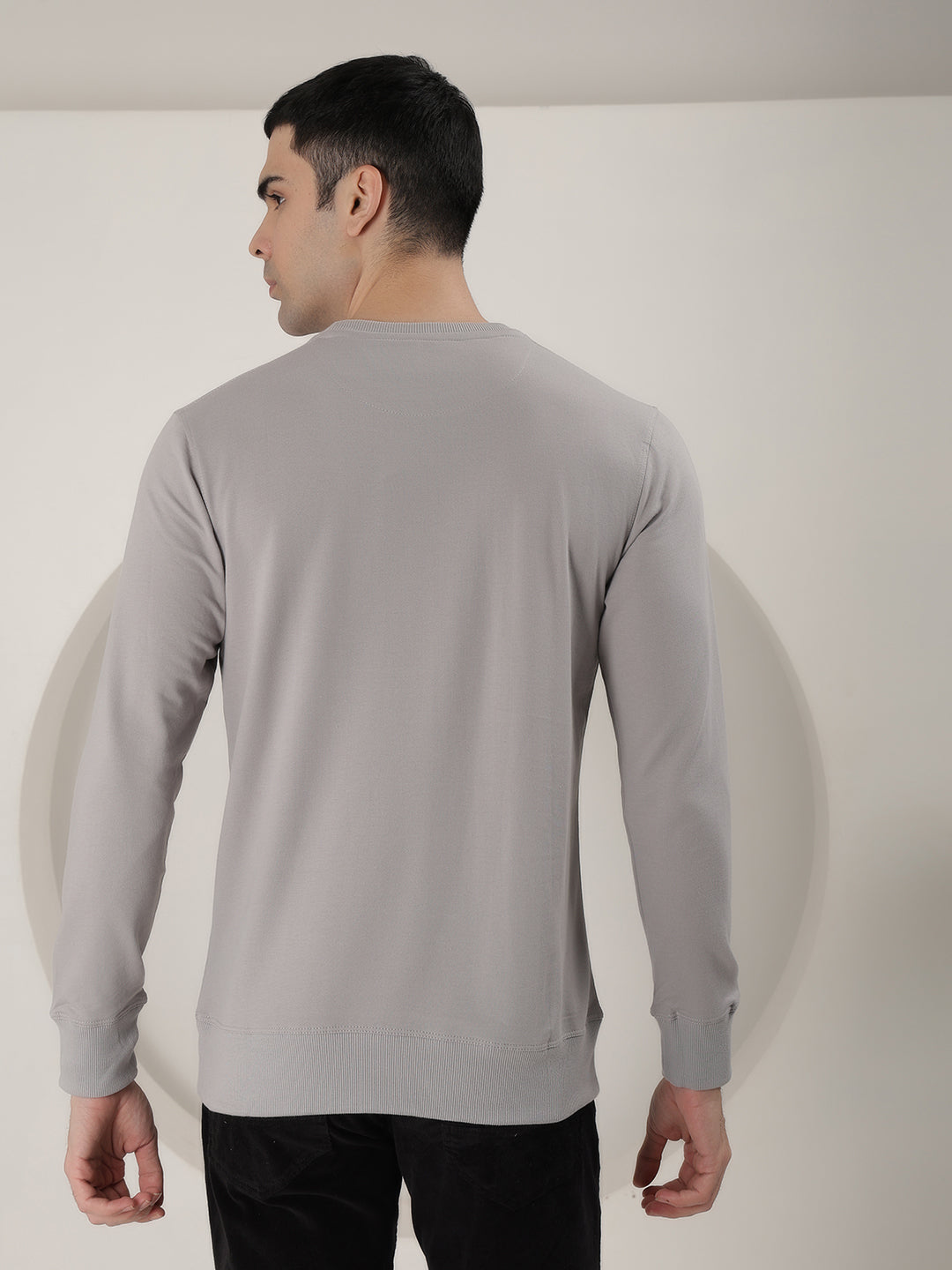 cobb grey printed round neck full sleeve t-shirt