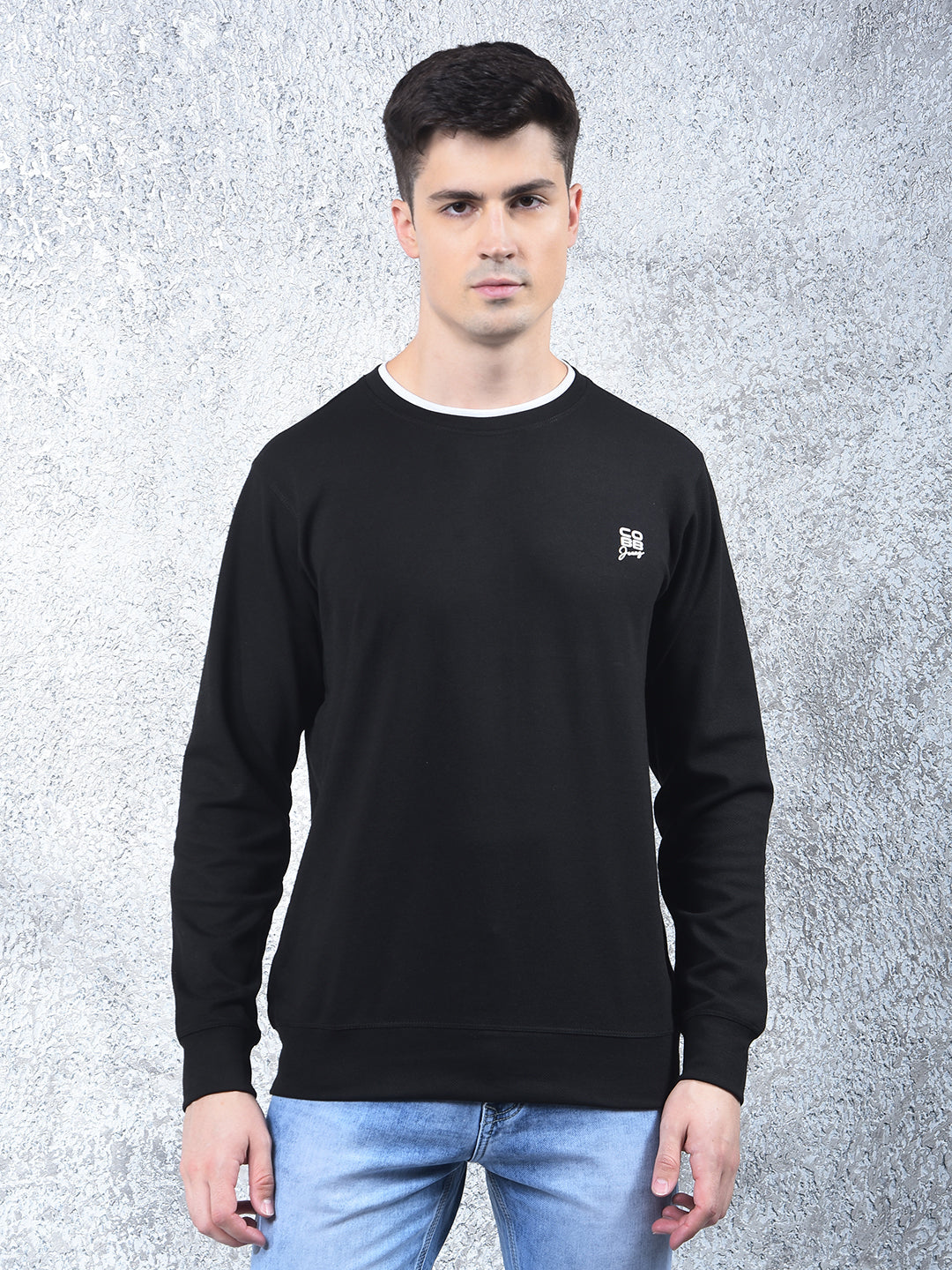 cobb solid black full-sleeve t-shirt