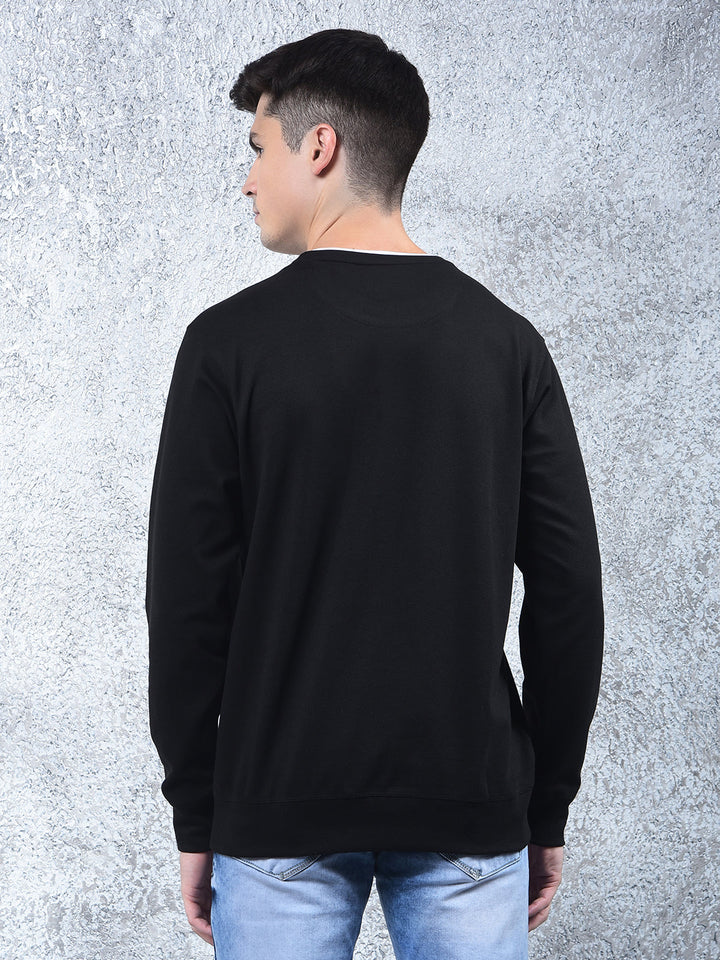 cobb solid black full-sleeve t-shirt