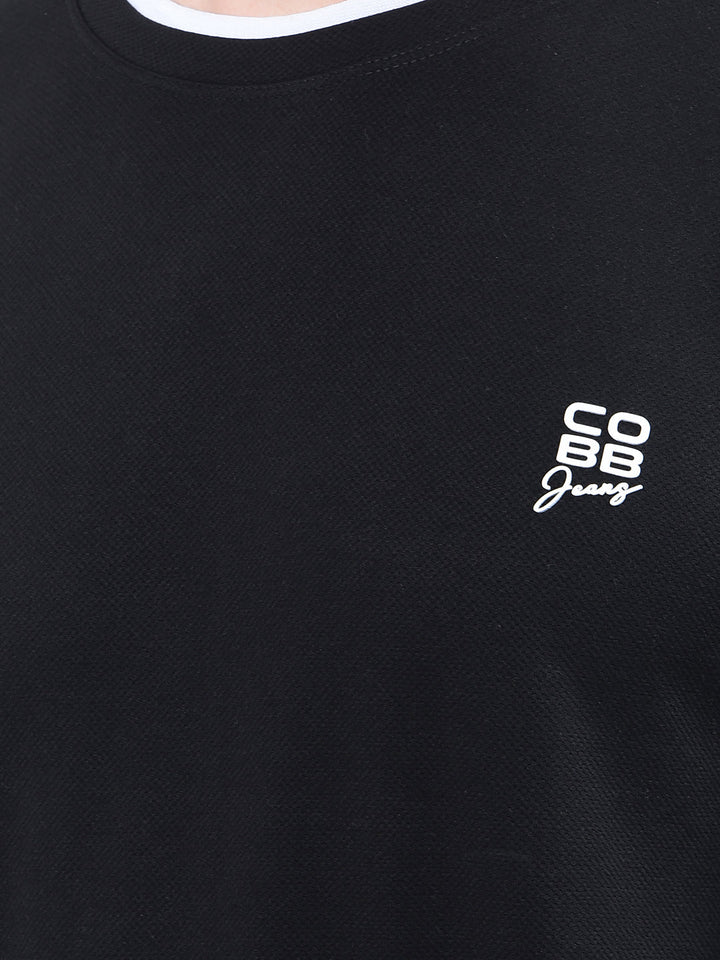 cobb solid black full-sleeve t-shirt