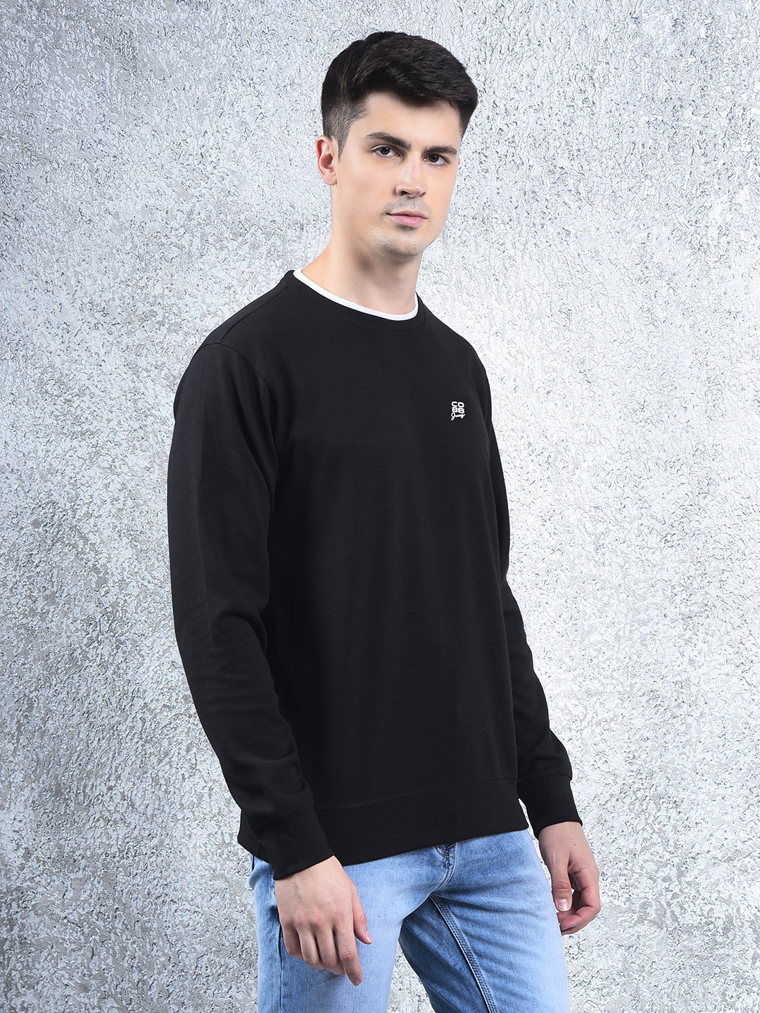 COBB SOLID BLACK FULL-SLEEVE T-SHIRT