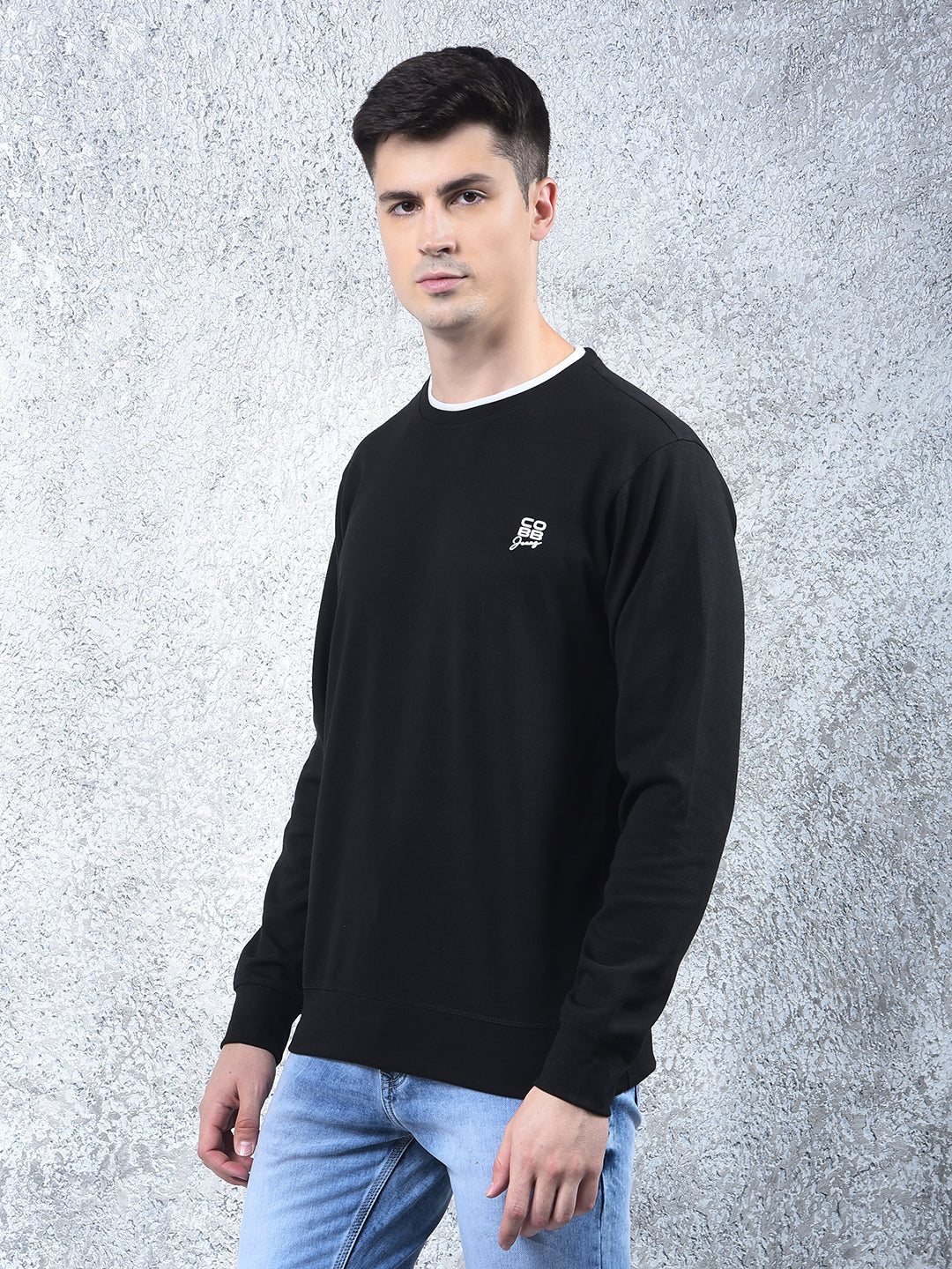 COBB SOLID BLACK FULL-SLEEVE T-SHIRT