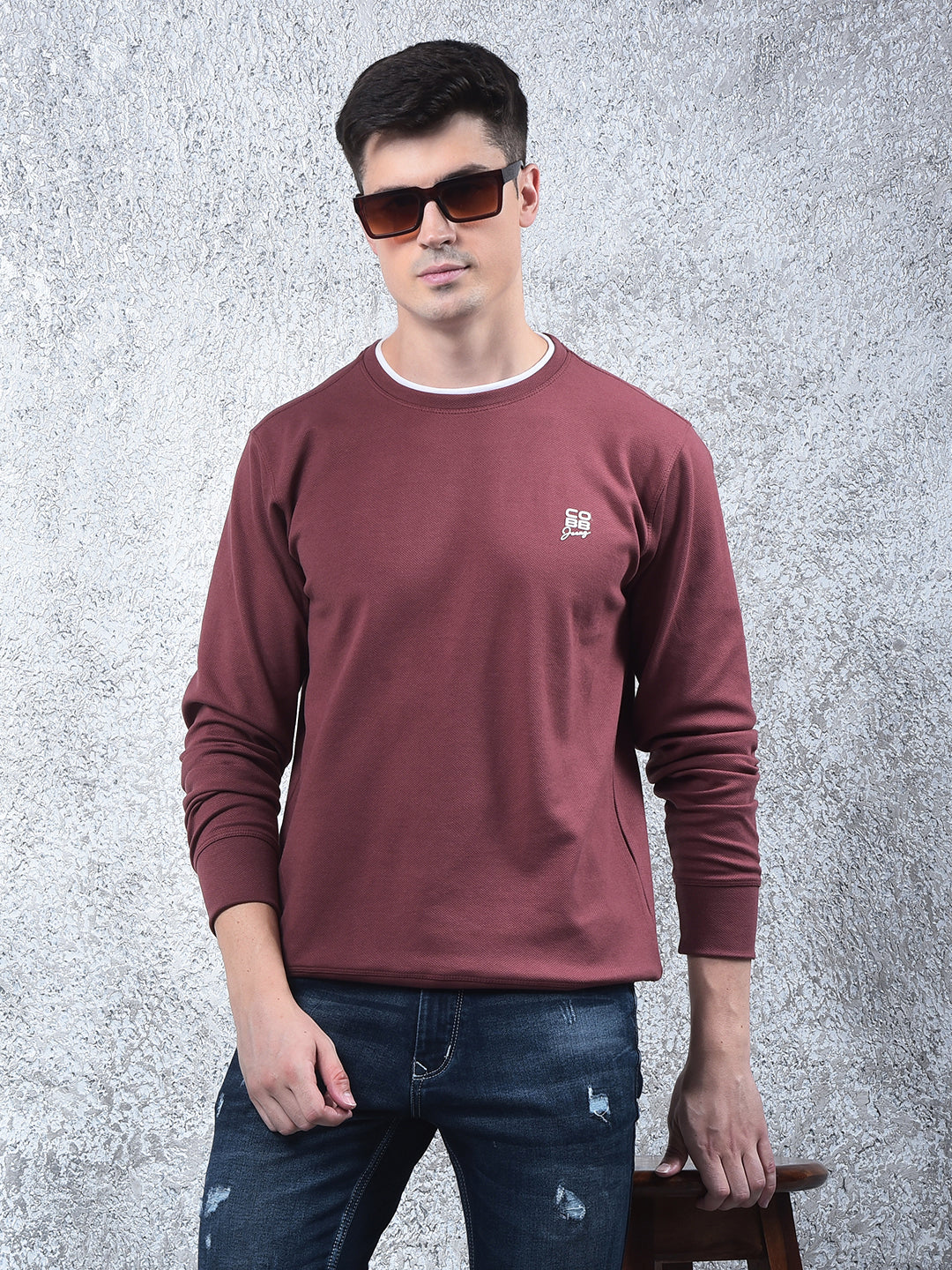 cobb solid rust full-sleeve t-shirt