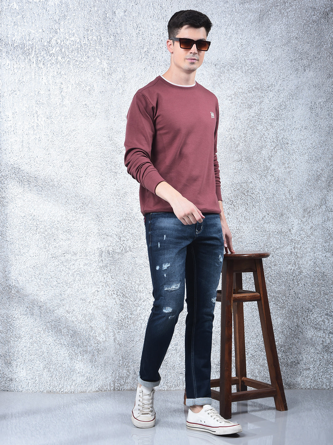 COBB SOLID RUST FULL-SLEEVE T-SHIRT