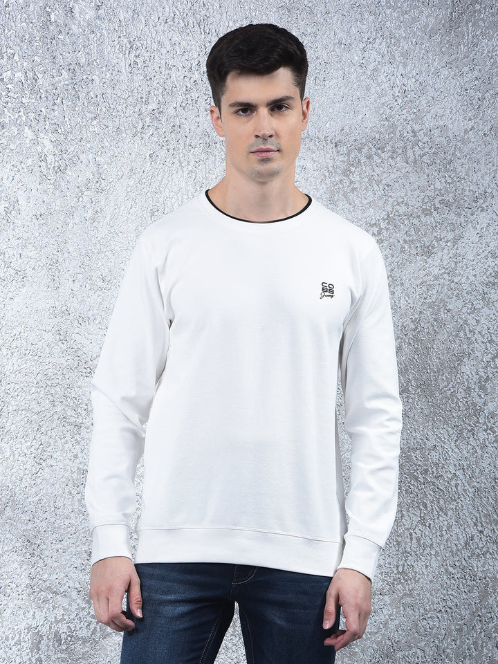cobb solid white full-sleeve t-shirt