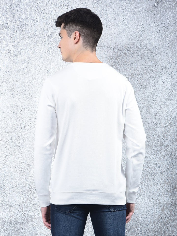 cobb solid white full-sleeve t-shirt