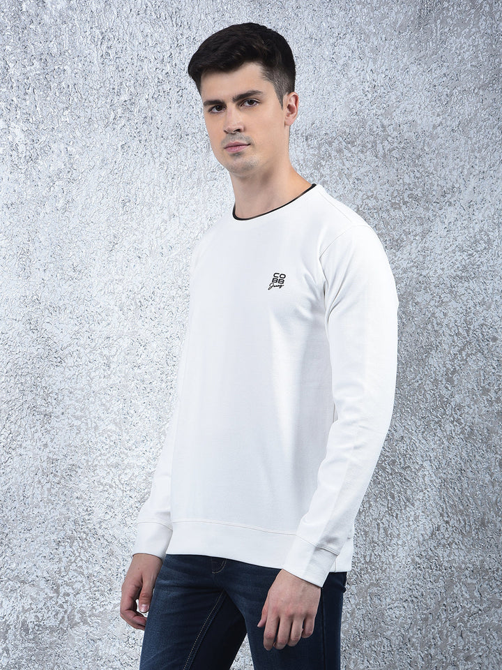 cobb solid white full-sleeve t-shirt