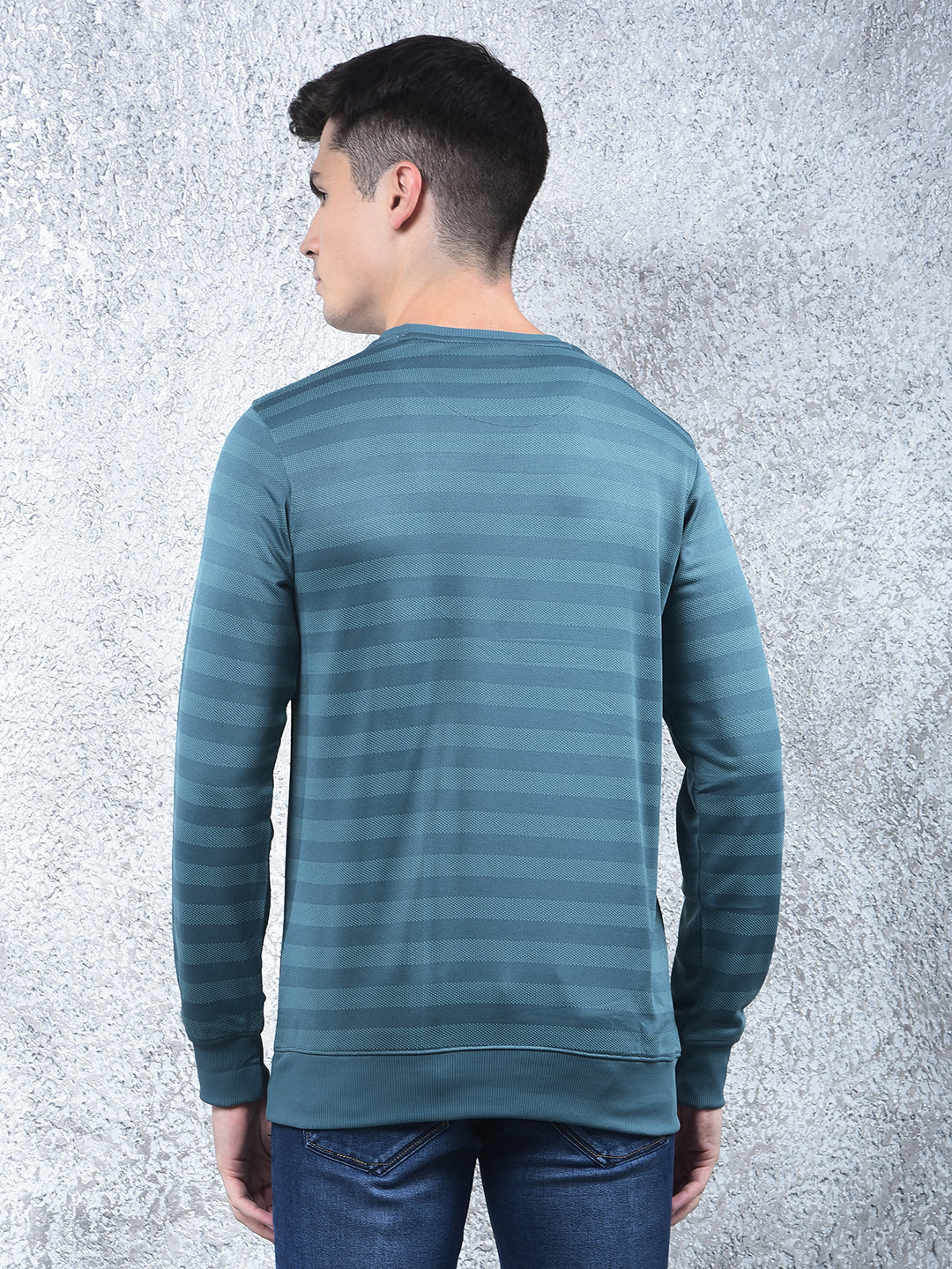 cobb teal green printed full-sleeve t-shirt
