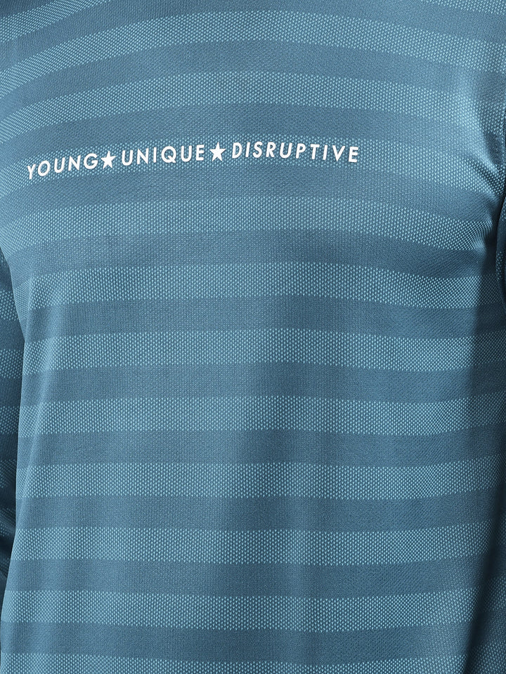 cobb teal green printed full-sleeve t-shirt