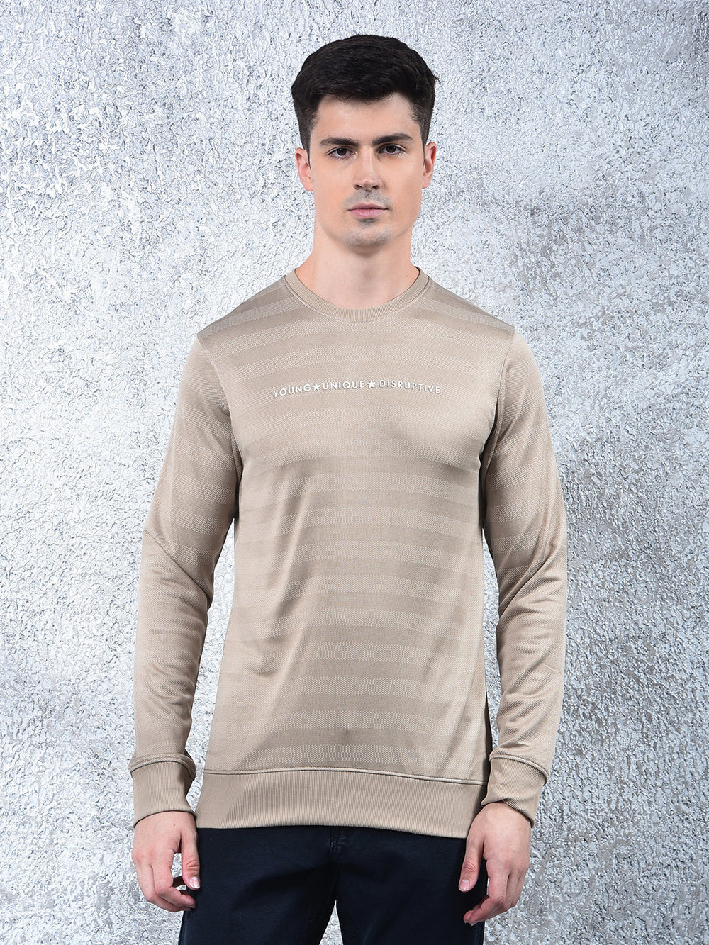 cobb beige printed full-sleeve t-shirt