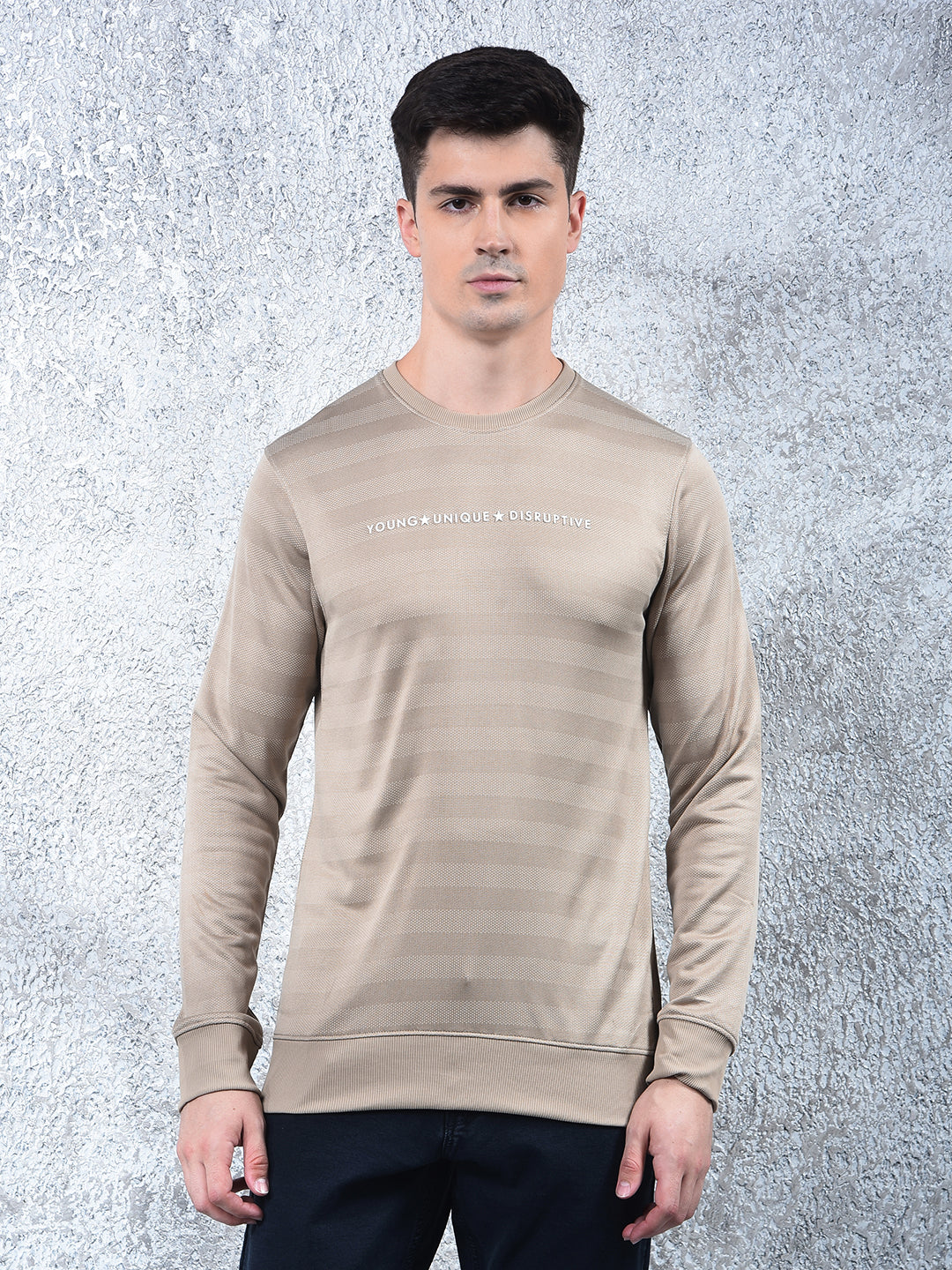 cobb beige printed full-sleeve t-shirt