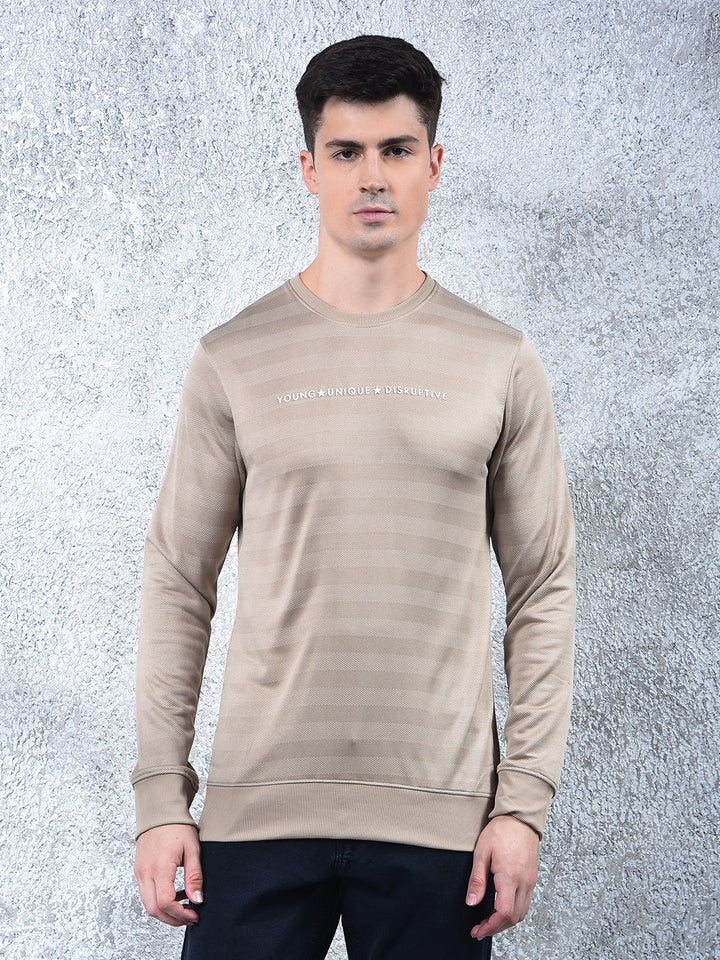 cobb beige printed full-sleeve t-shirt