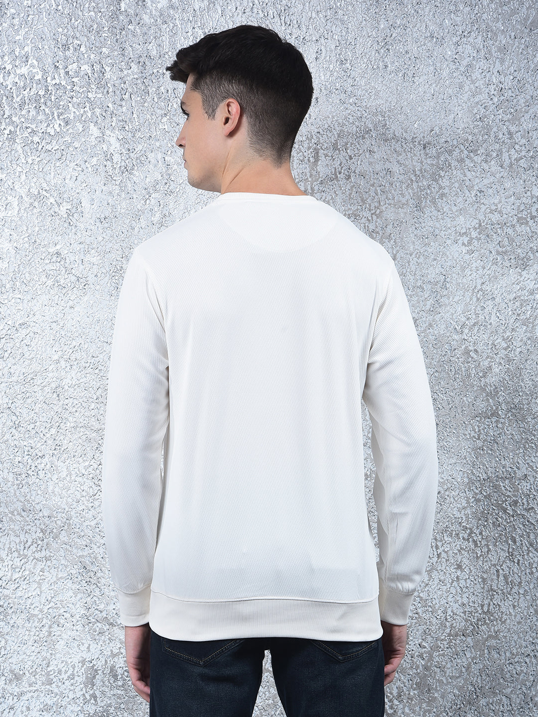 cobb off white printed full-sleeve t-shirt