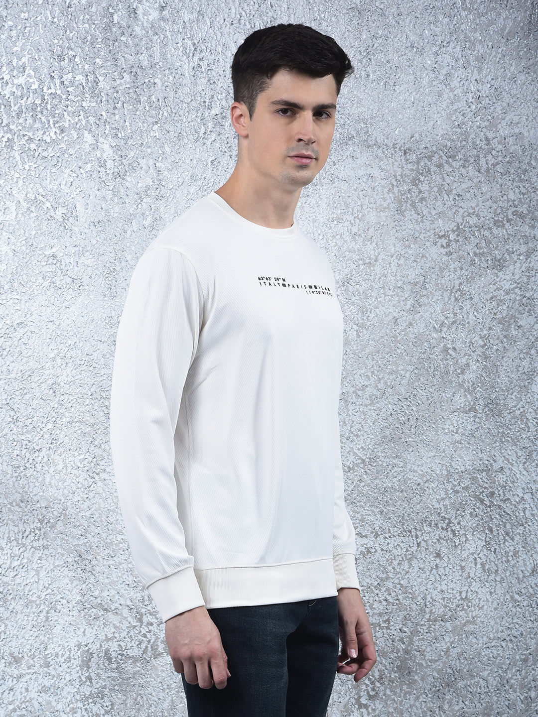 COBB OFF WHITE PRINTED FULL-SLEEVE T-SHIRT