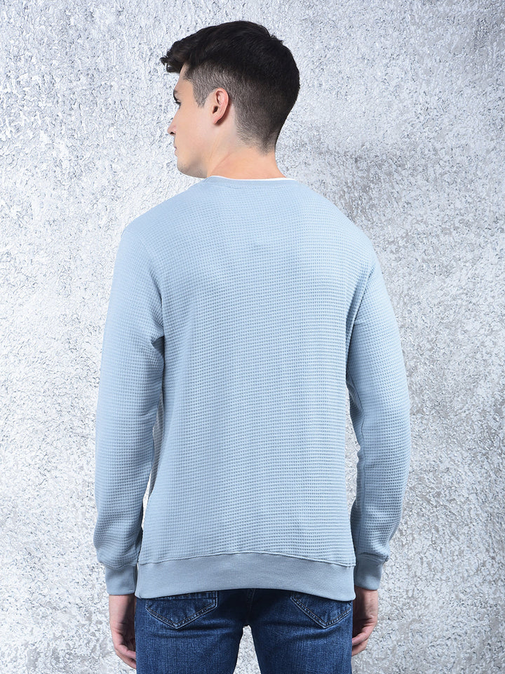 cobb sky blue printed full-sleeve t-shirt