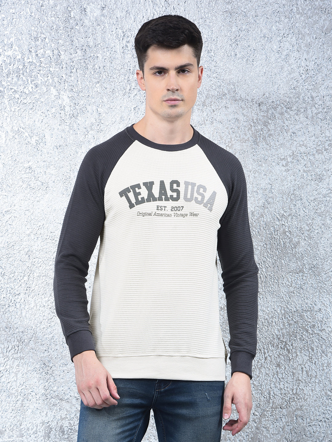 cobb cream printed full-sleeve t-shirt