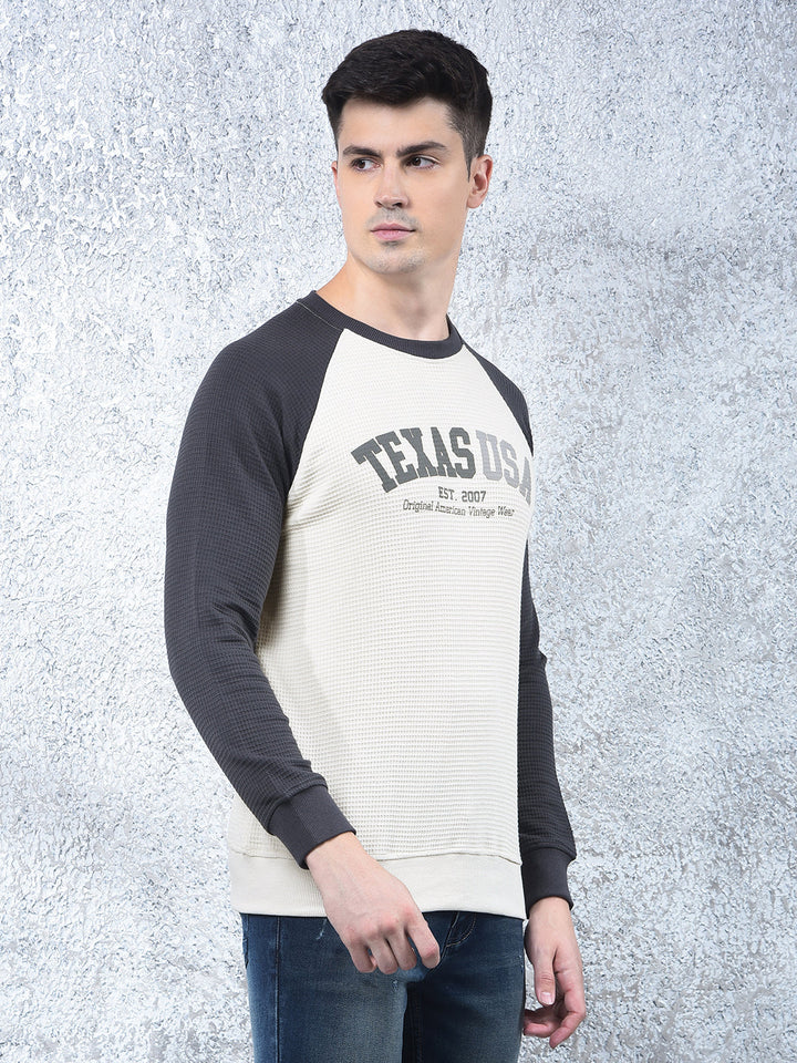 COBB CREAM PRINTED FULL-SLEEVE T-SHIRT