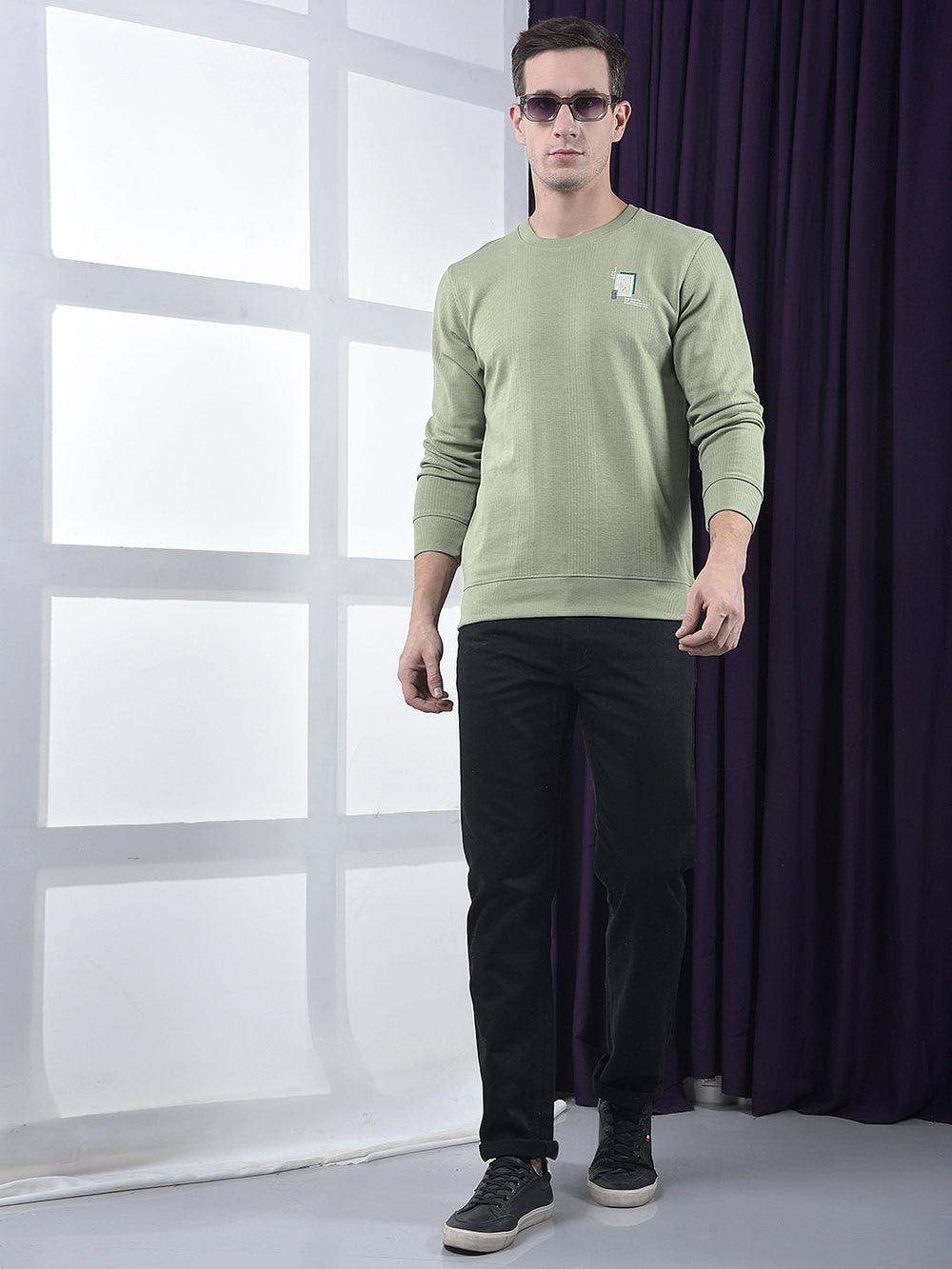 cobb pista striped full-sleeve t-shirt