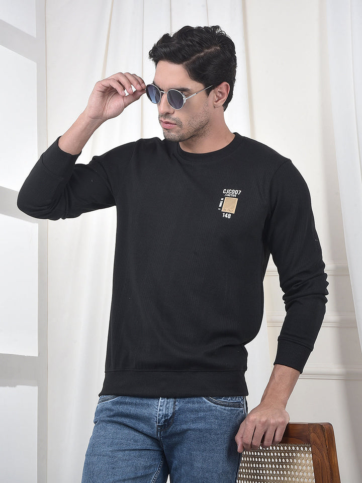 cobb black striped full-sleeve t-shirt