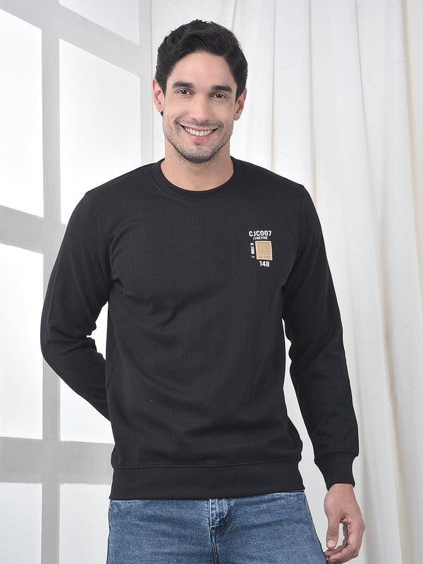 cobb black striped full-sleeve t-shirt