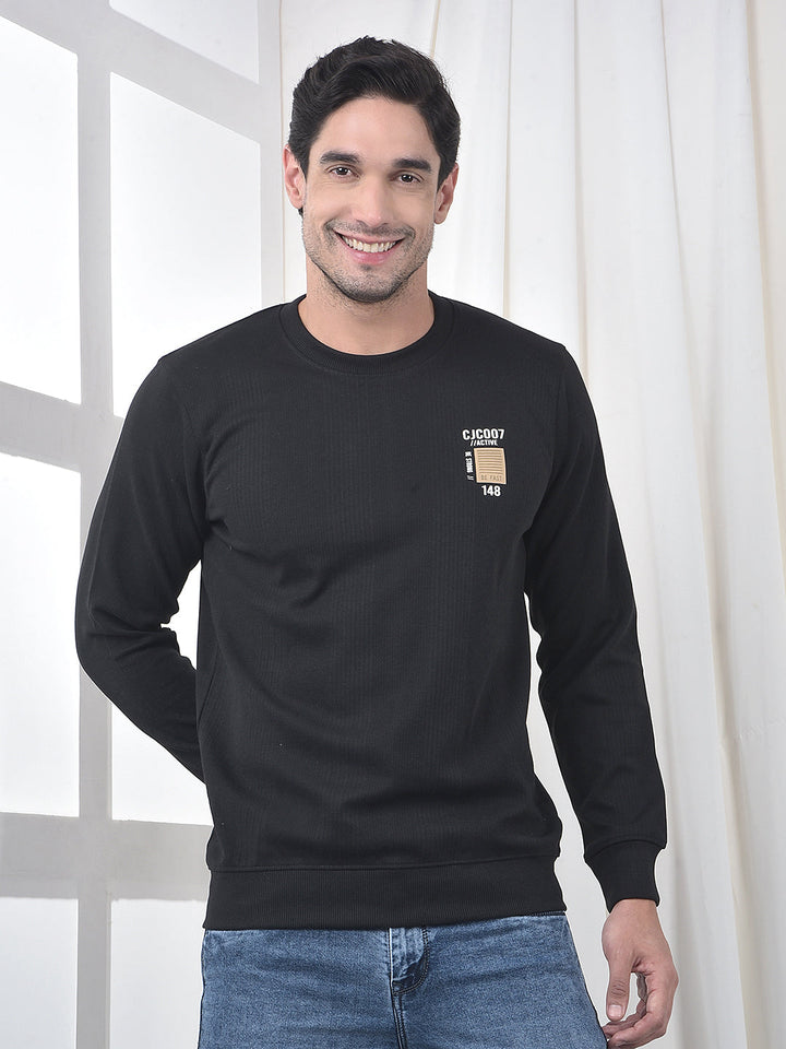 cobb black striped full-sleeve t-shirt