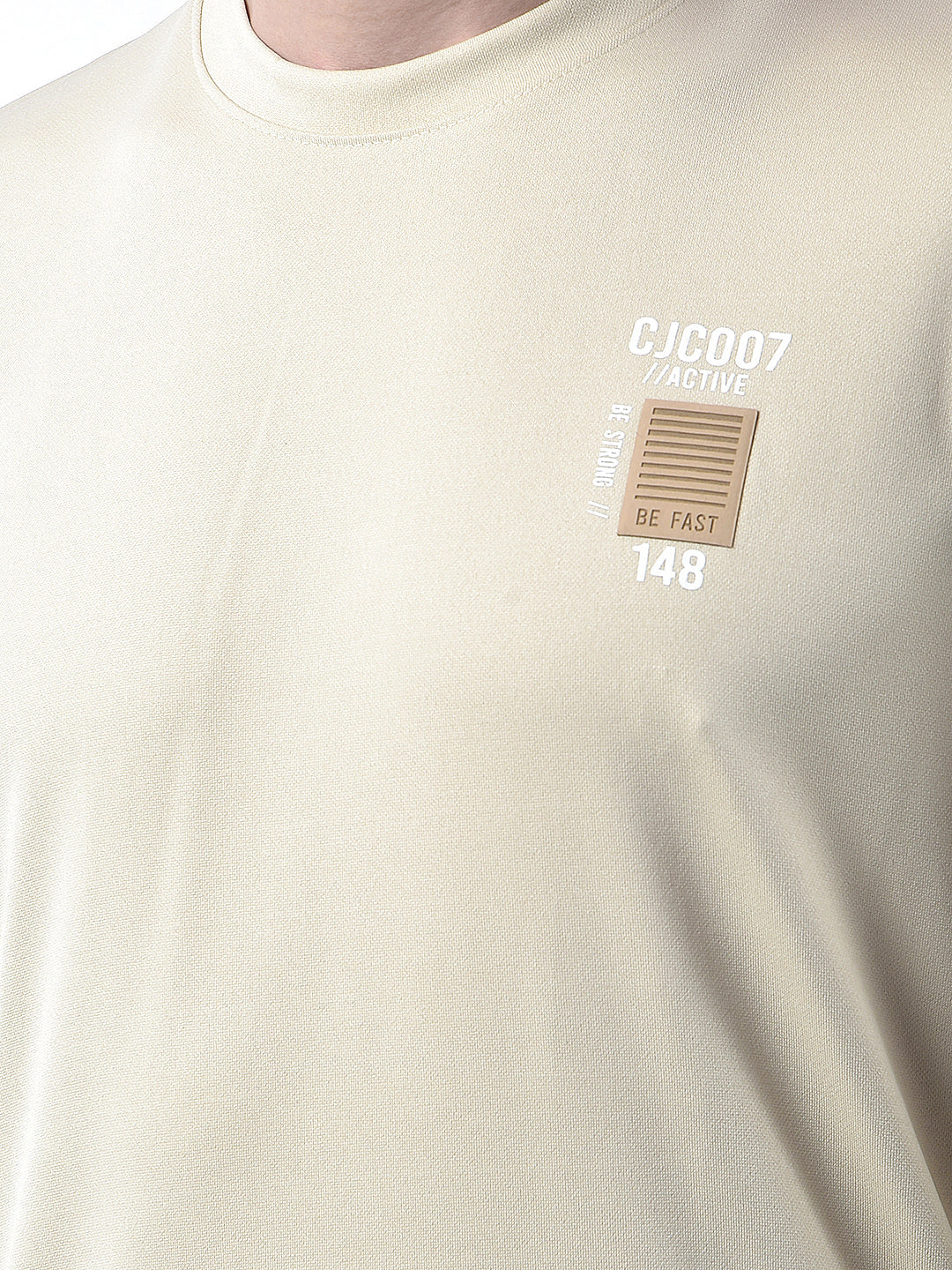 COBB SOLID BEIGE FULL-SLEEVE T-SHIRT