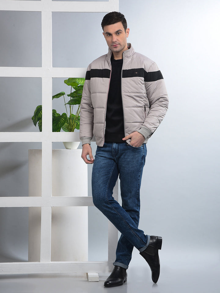 cobb dull grey colour block jacket