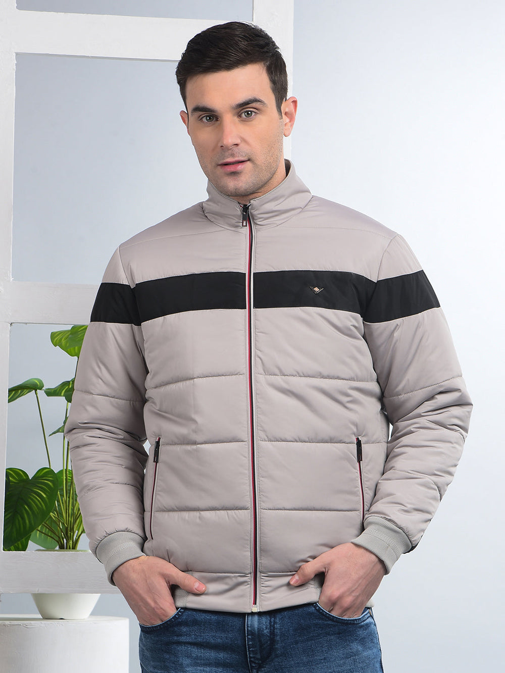 Cobb Italy Jackets COBB DULL GREY COLOUR BLOCK JACKET