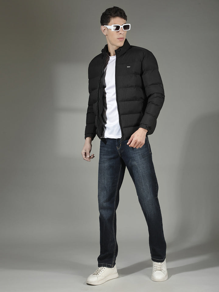 COBB SOLID BLACK PUFFER JACKET