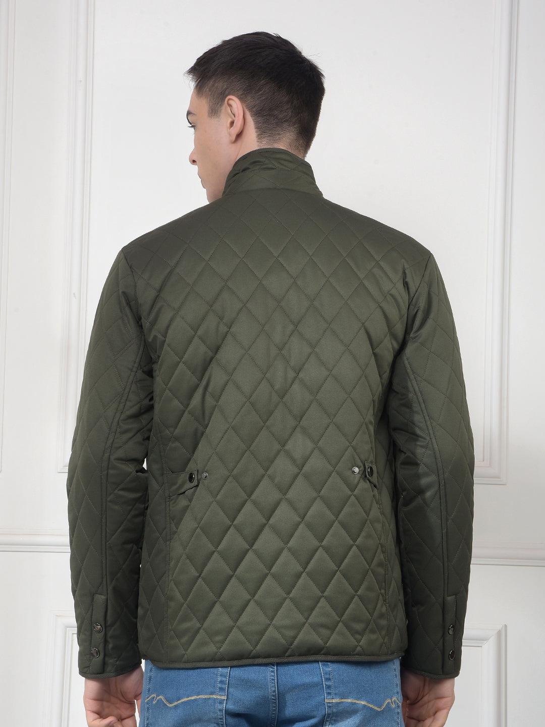 cobb green self-design mock collar jacket