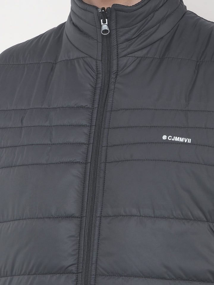 COBB SOLID BLACK REVERSIBLE SLEEVELESS ZIPPER JACKET