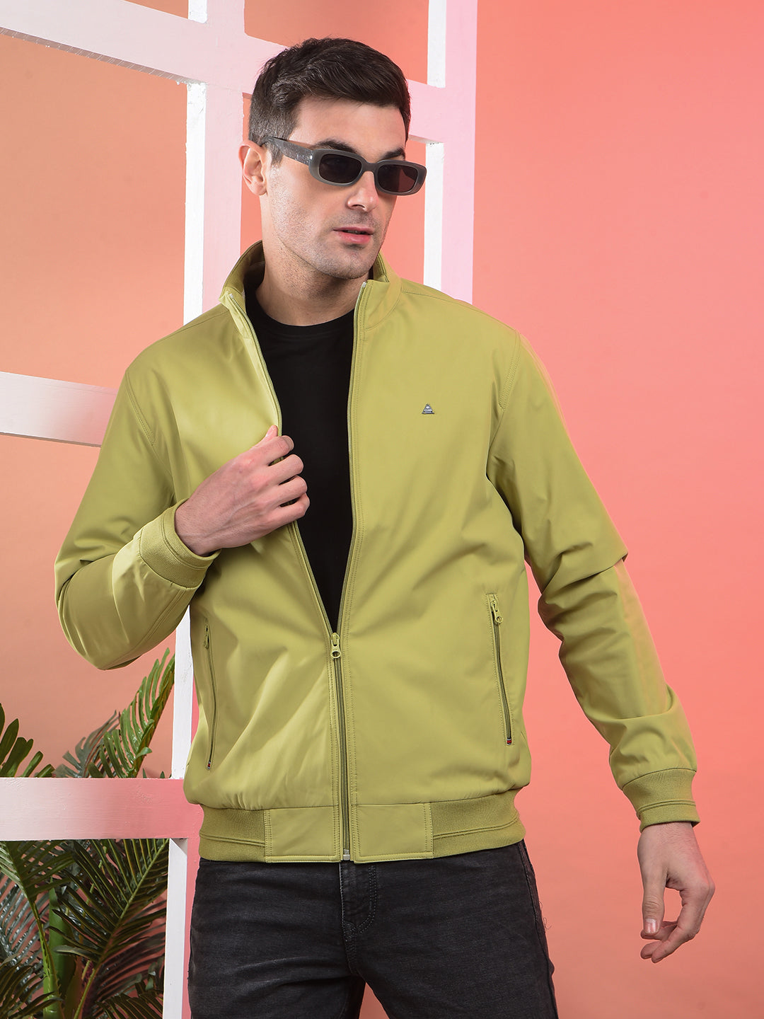 cobb solid parrot green jacket