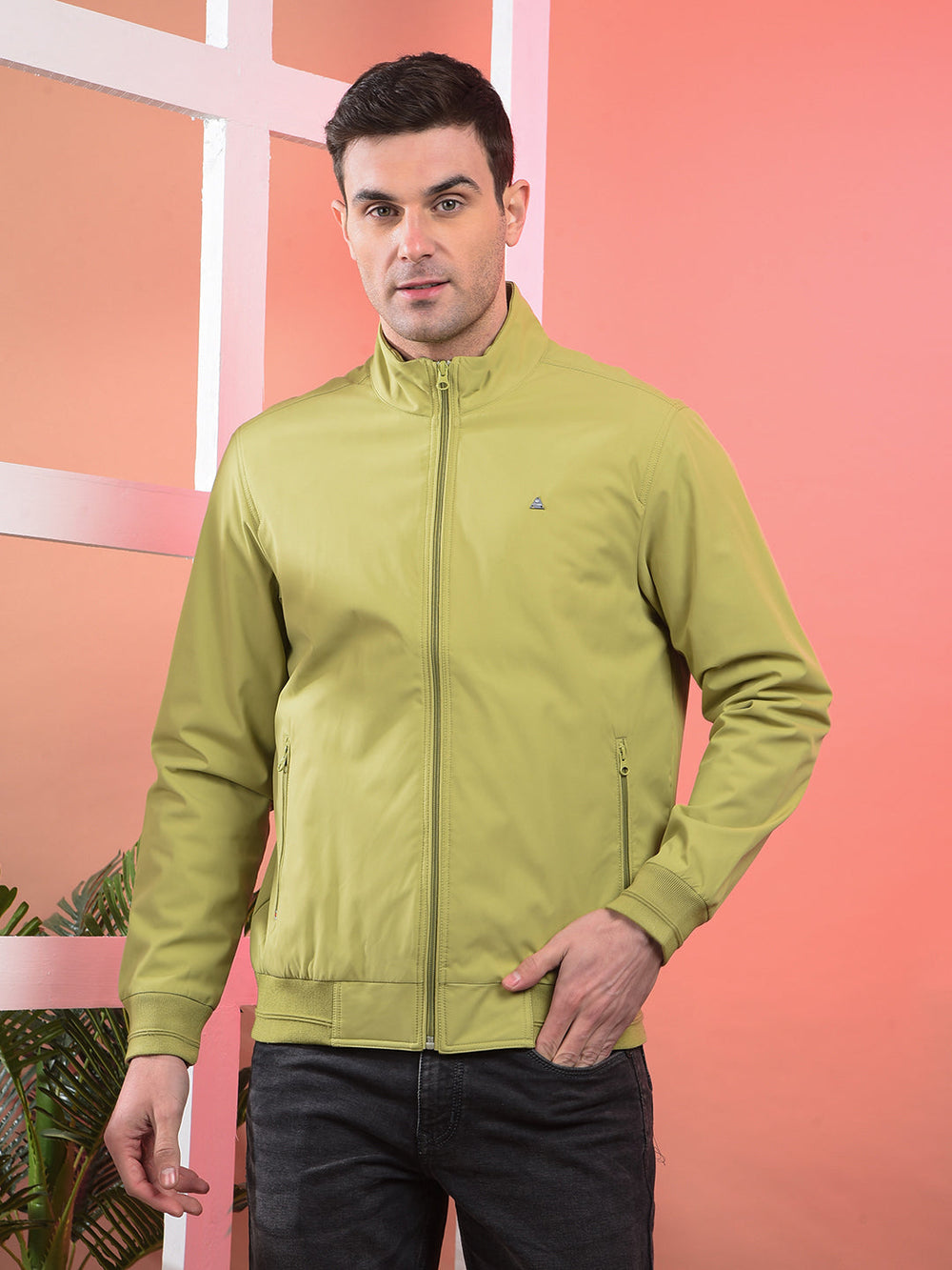 cobb solid parrot green jacket